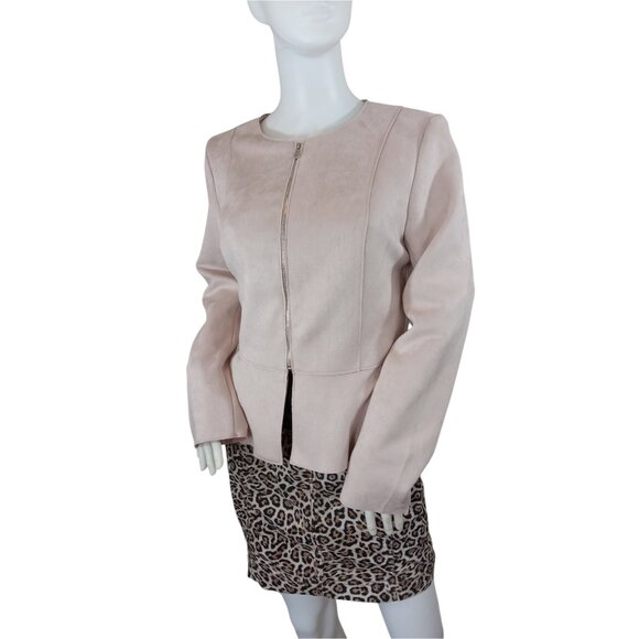 INDUSTRY 🩷 》Faux Suede Peplum Jacket - Picture 10 of 16